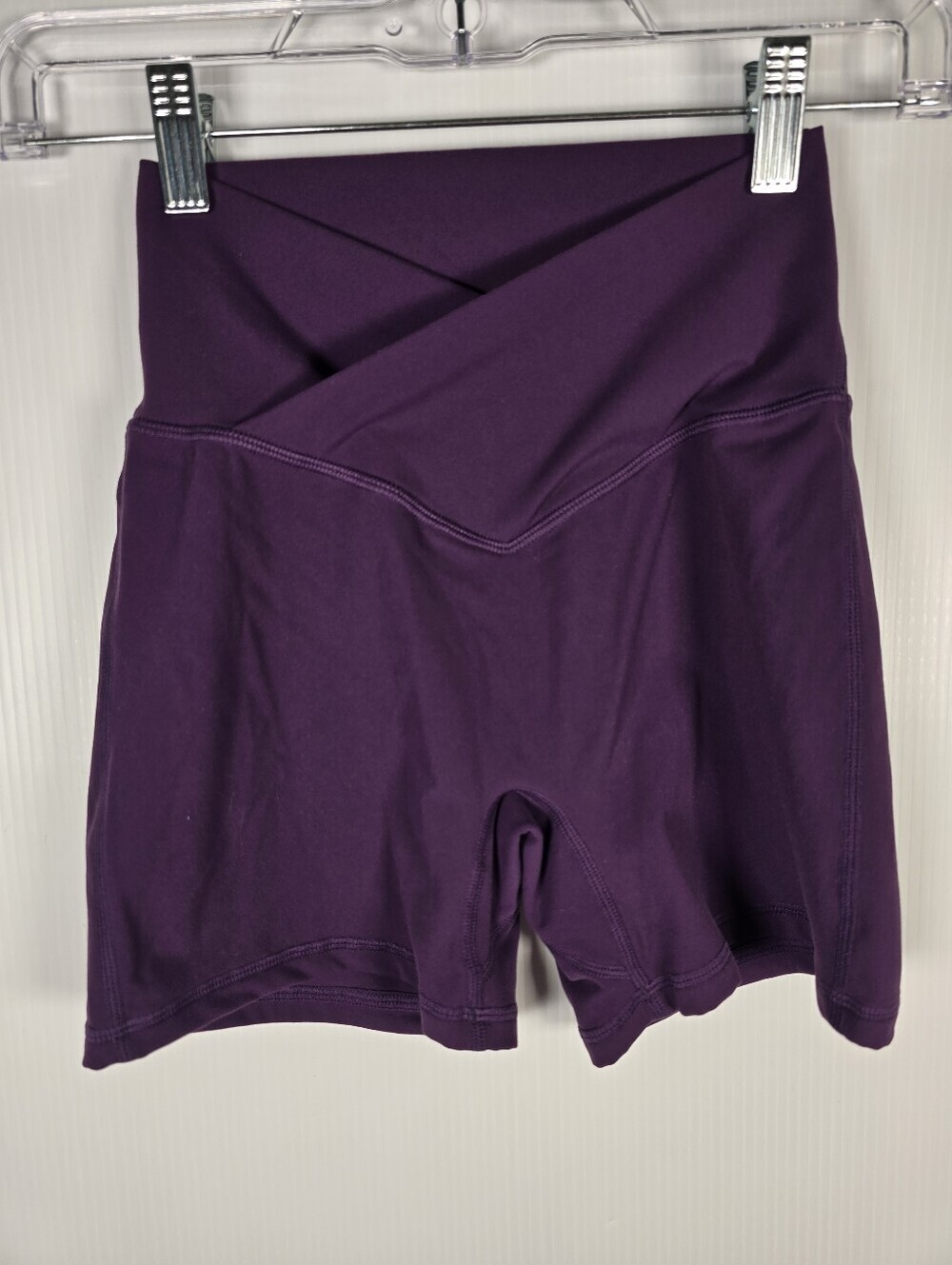 NWOT Buff Bunny Siren Crossover Women's Purple Biker Shorts Size XS Activewear